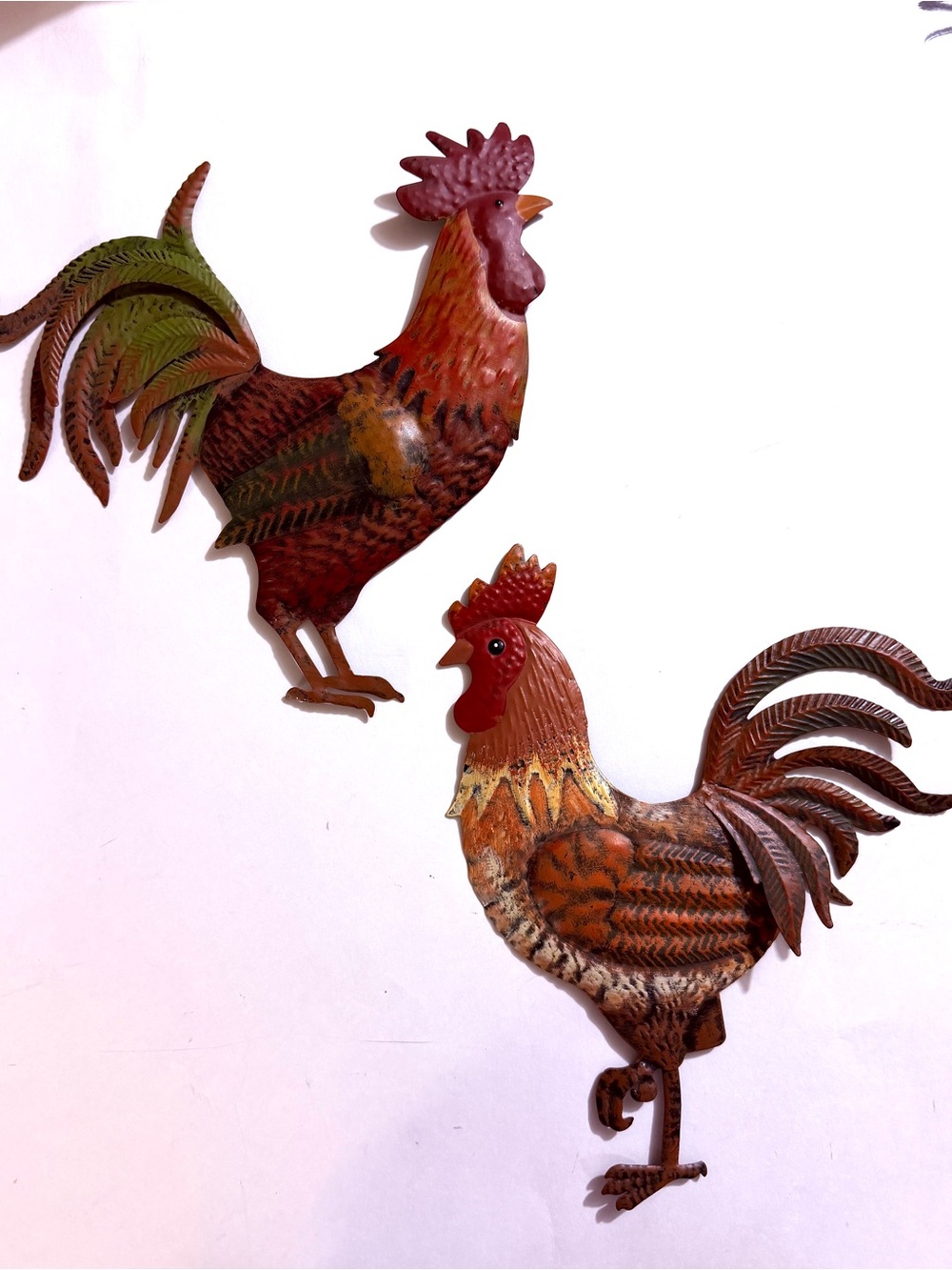Decorative Rooster and Sunflower Metal Wall Multicolor. Decor - Picture 2 of 6
